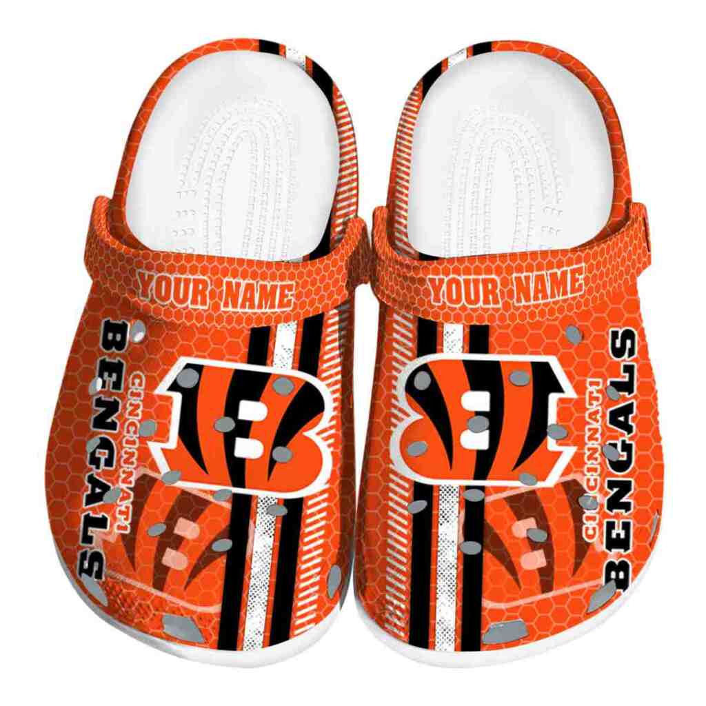 Customized Cincinnati Bengals Contrasting Stripes ClogTVC180100