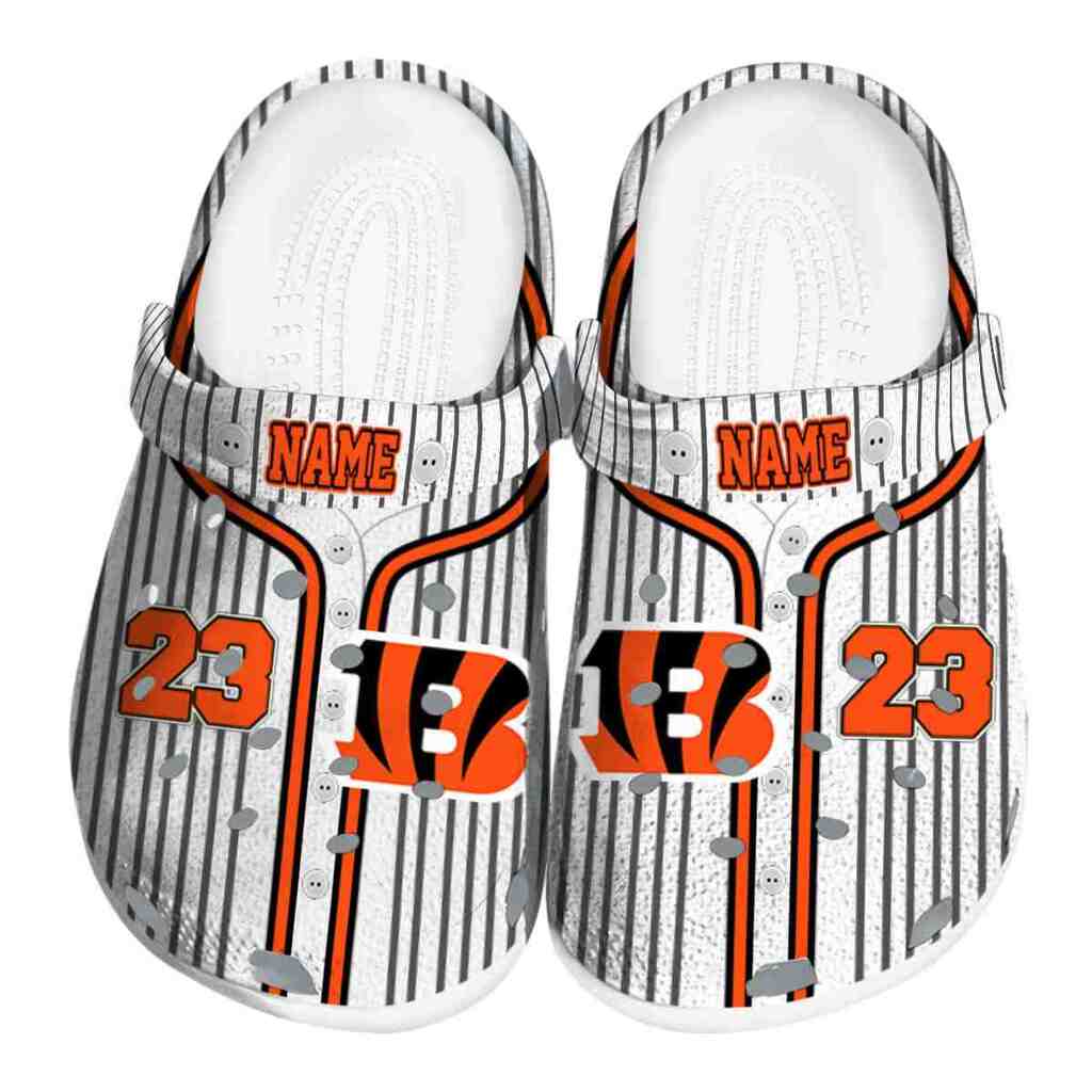 Customized Cincinnati Bengals Pinstripe Pattern ClogTVC180101