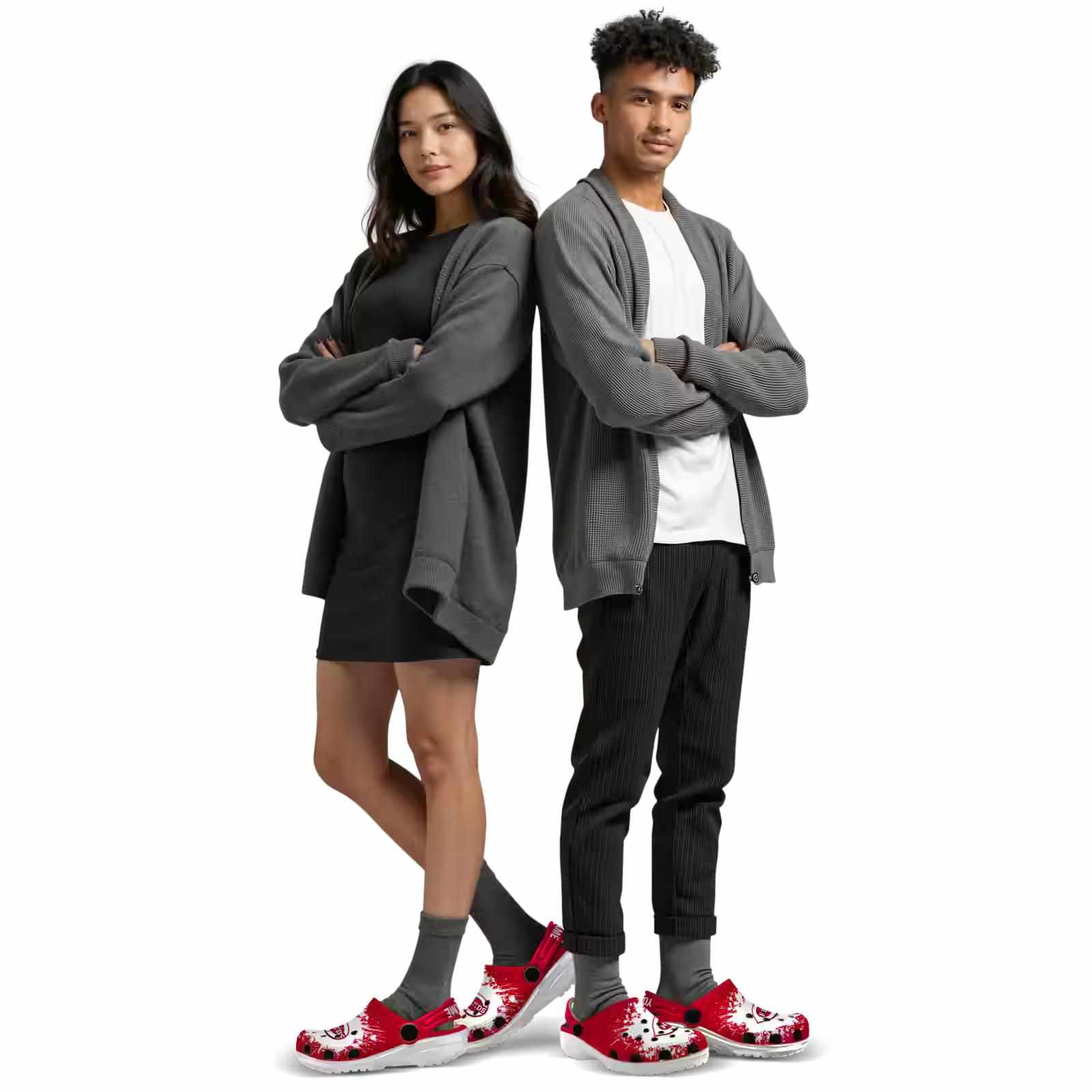 Customized Cincinnati Reds Splatter Background ClogTVC1801184 - Image 7