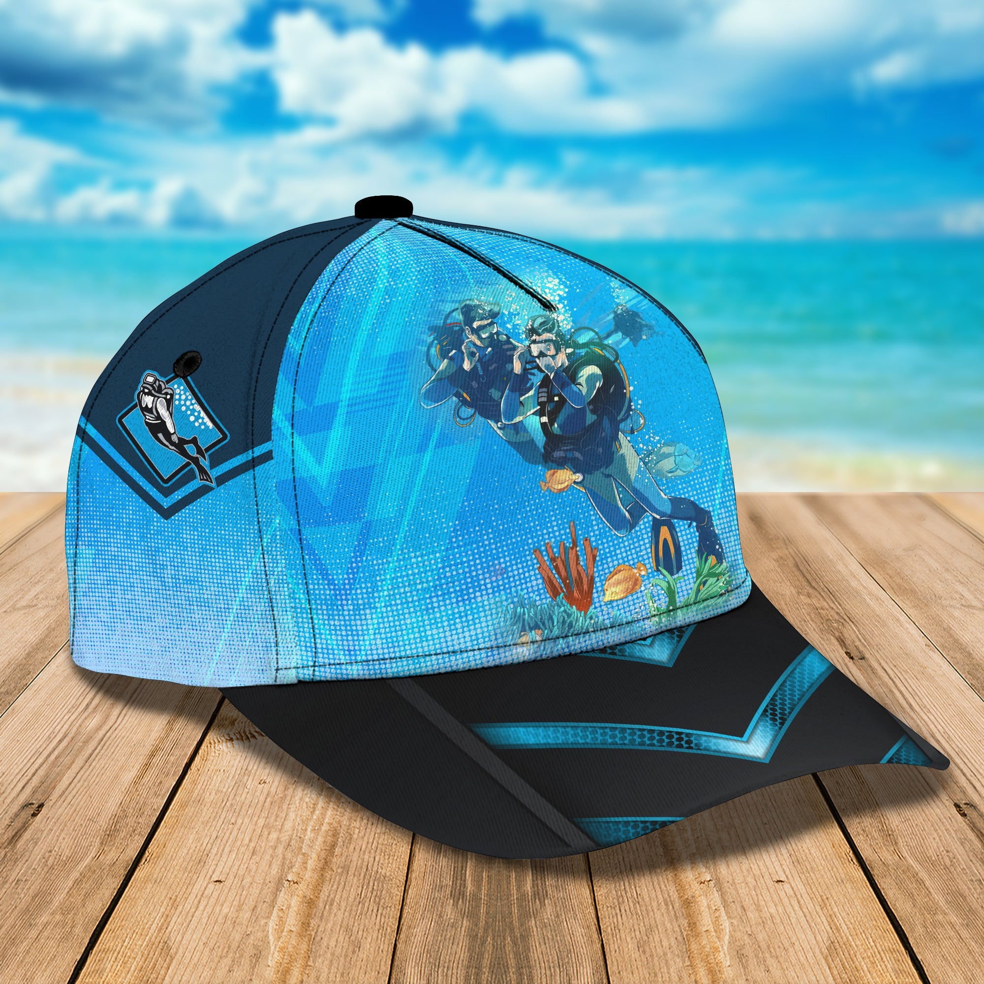 Customized Classic Cap For Scuba Diving Enthusiasts Trucker Hats Custom Hats Gifts For Men & Women