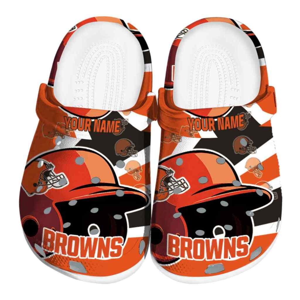Customized Cleveland Browns Baseball Helmet ClogTVC180118