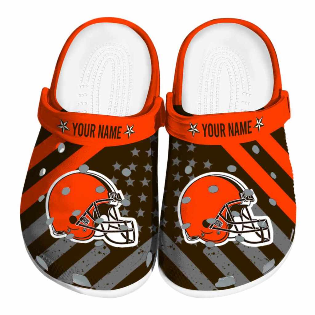 Customized Cleveland Browns Star-Spangled Graphic ClogTVC1801987