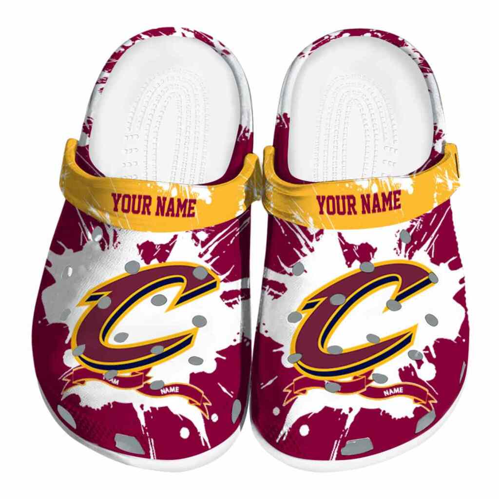 Customized Cleveland Cavaliers Splatter Pattern ClogTVC1801916