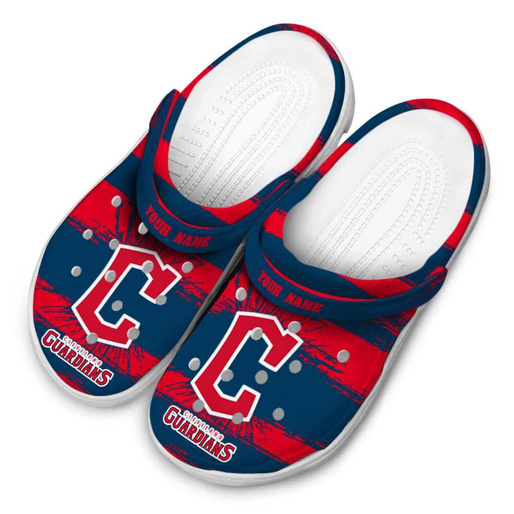Customized Cleveland Guardians Paint Splatter Graphics ClogTVC180107 - Image 4