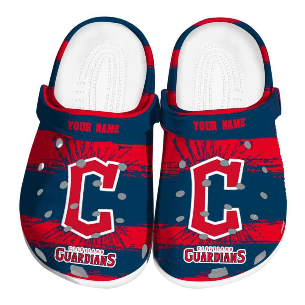 Customized Cleveland Guardians Paint Splatter Graphics ClogTVC180107