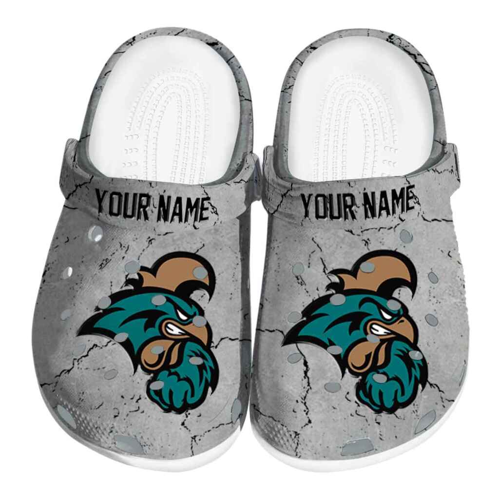 Customized Coastal Carolina Chanticleers Cracked Texture ClogTVC1801779