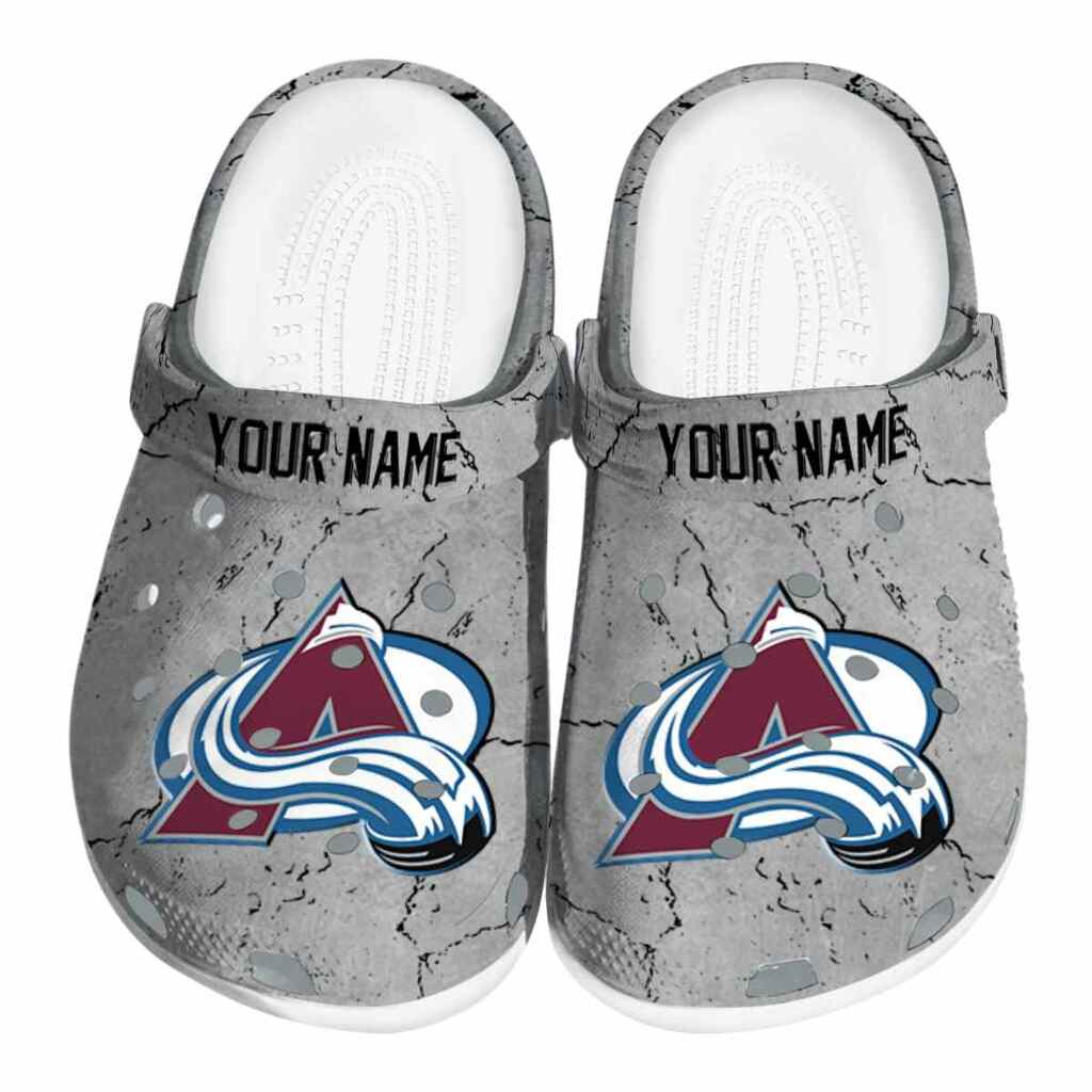 Customized Colorado Avalanche Cracked Texture ClogTVC1801868