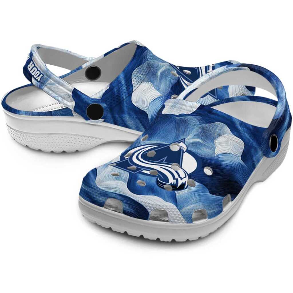 Customized Colorado Avalanche Ocean Waves ClogTVC1801867 - Image 3