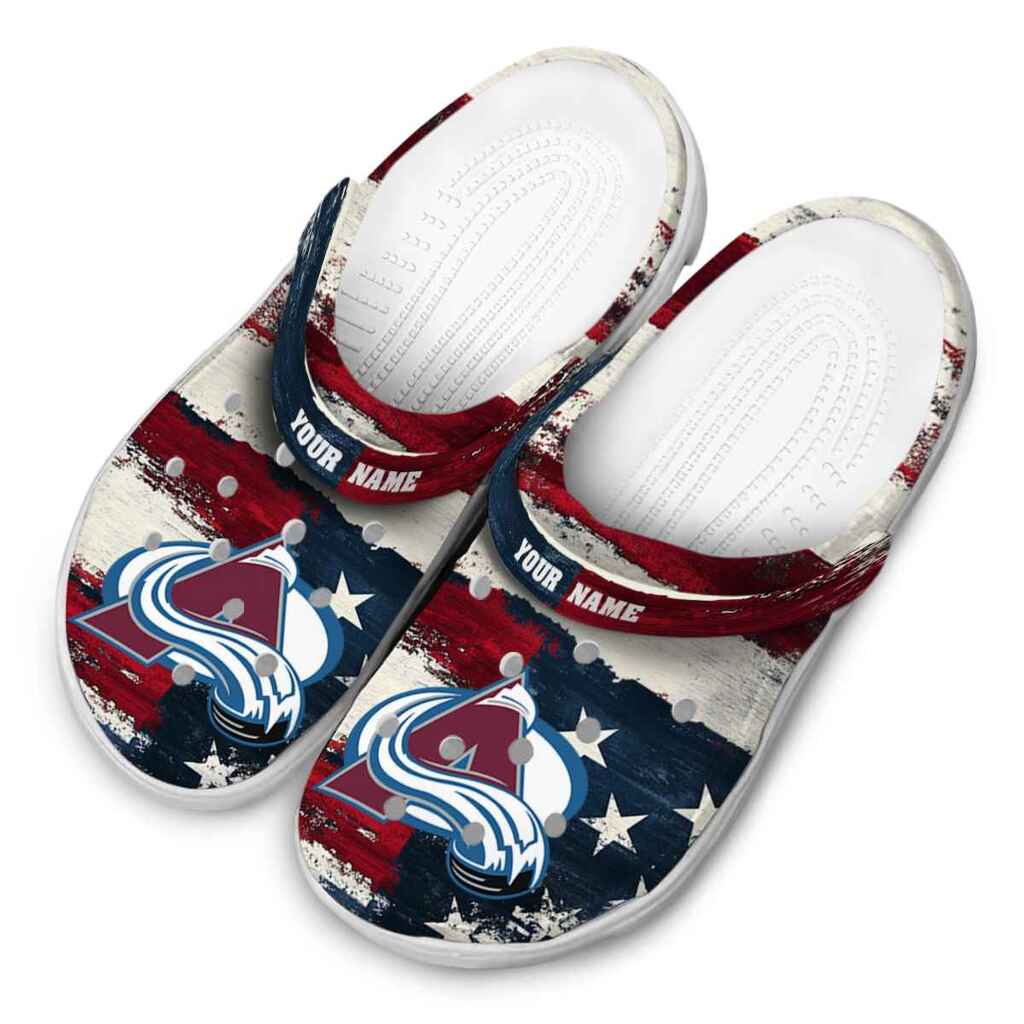 Customized Colorado Avalanche Patriotic Stripes ClogTVC1801866 - Image 4