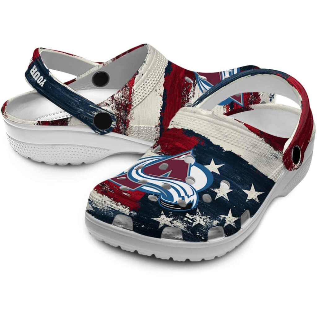 Customized Colorado Avalanche Patriotic Stripes ClogTVC1801866 - Image 3