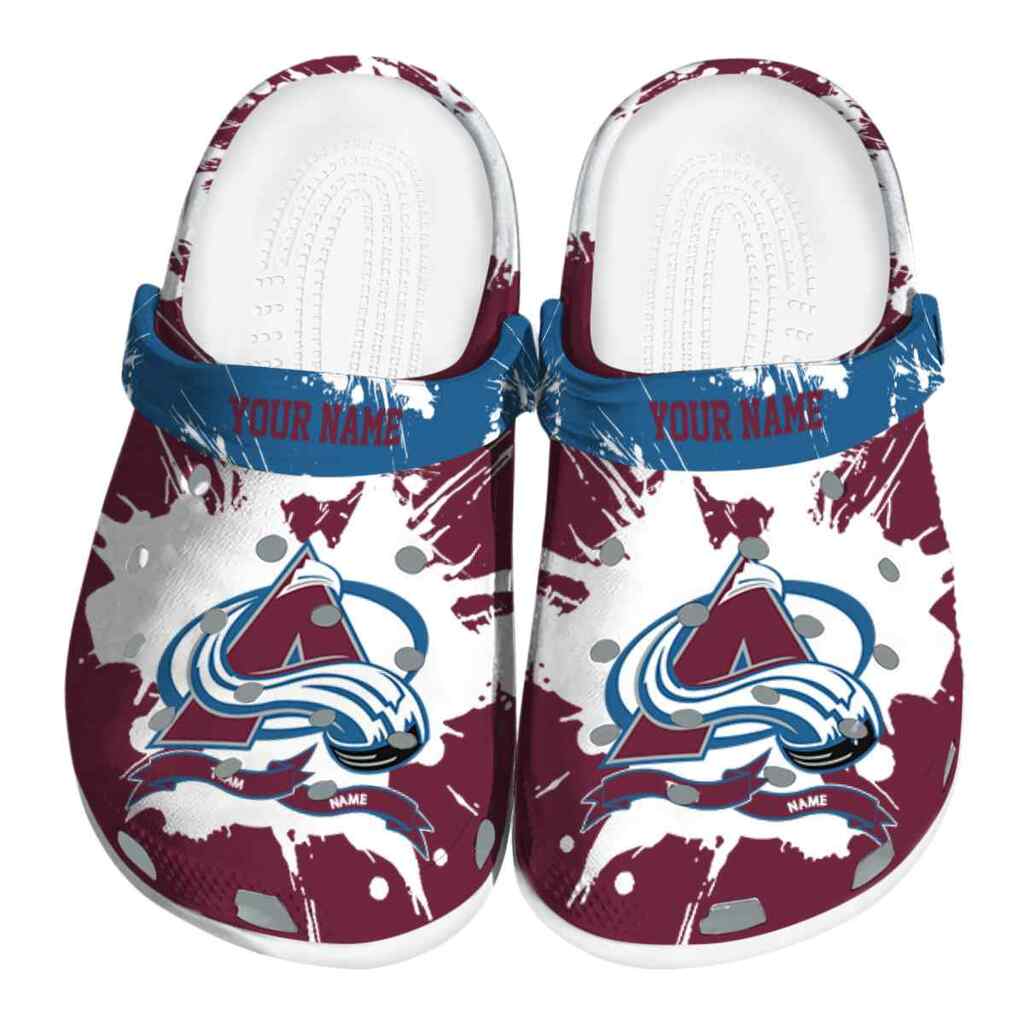Customized Colorado Avalanche Splatter Pattern ClogTVC1801857