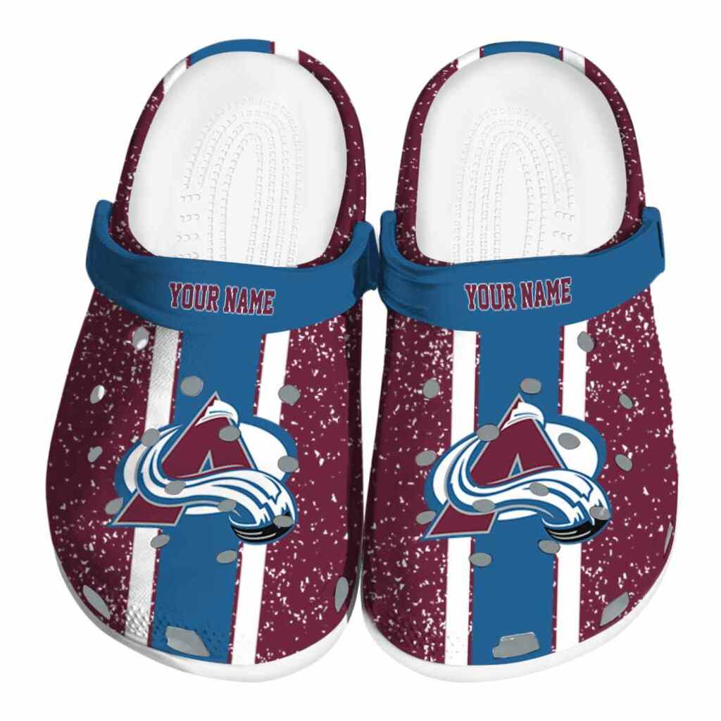 Customized Colorado Avalanche Vertical Stripes ClogTVC1801871
