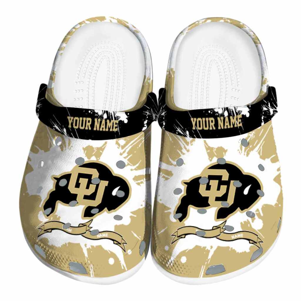 Customized Colorado Buffaloes Splatter Pattern ClogTVC1801740