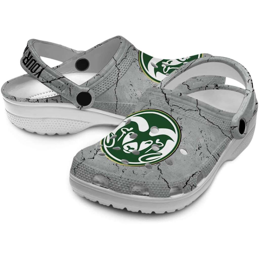 Customized Colorado State Rams Cracked Texture ClogTVC1801777 - Image 3