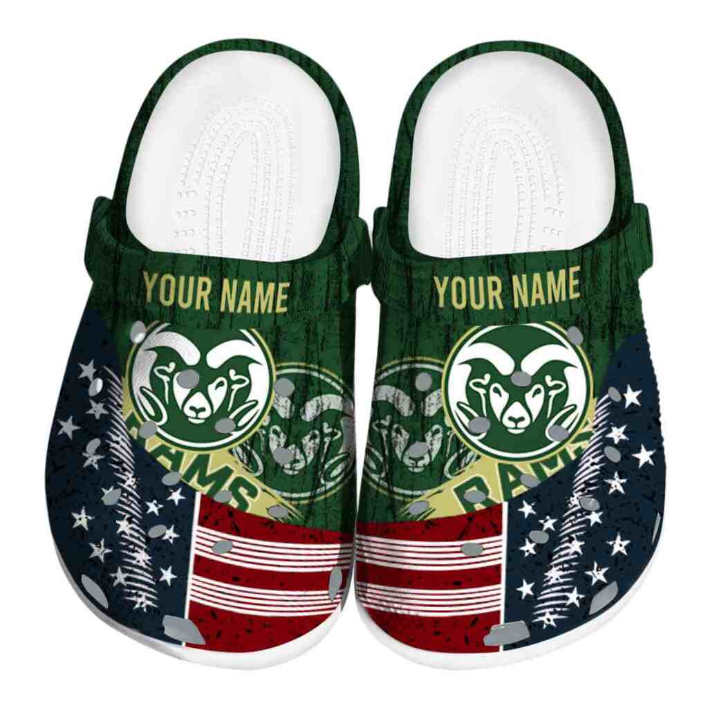 Customized Colorado State Rams Star-Spangled Side Pattern ClogTVC1801740