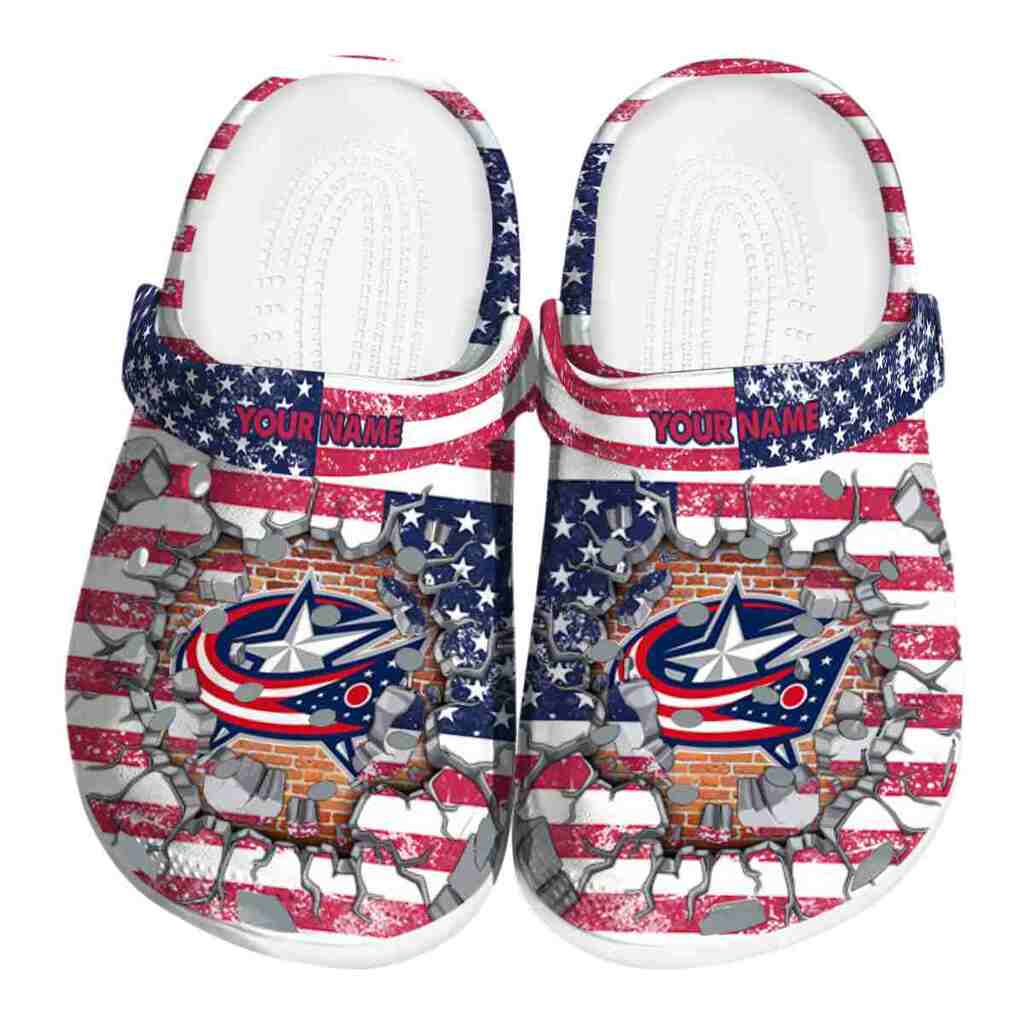 Customized Columbus Blue Jackets Freedom Splinter ClogTVC1801867