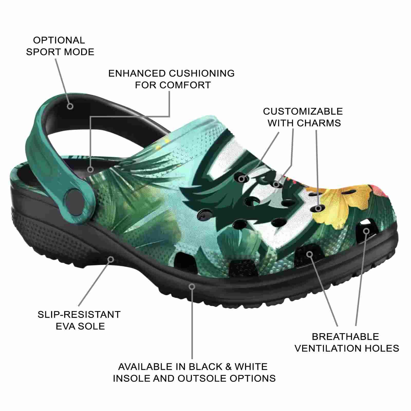 Customized Creighton Bluejays Tropical Vibes ClogTVC1801766 - Image 5