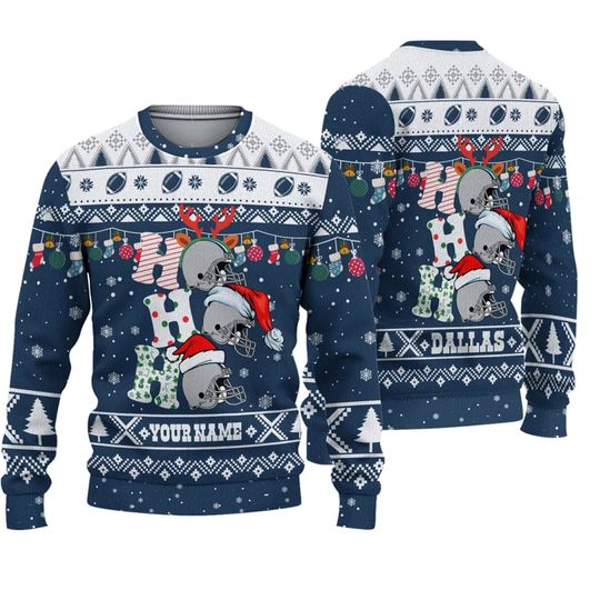 Customized Dallas Christmas Men Ugly Sweater - Image 2