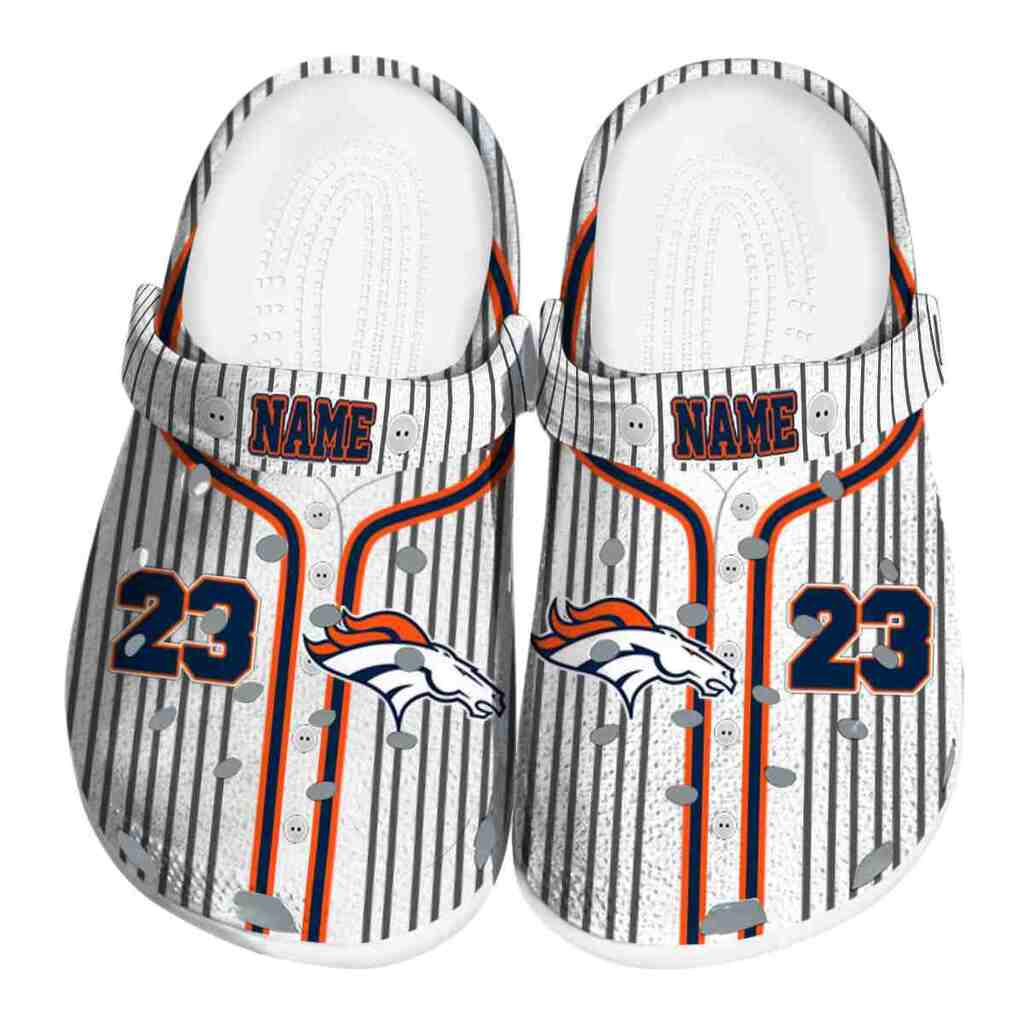 Customized Denver Broncos Pinstripe Pattern ClogTVC180106