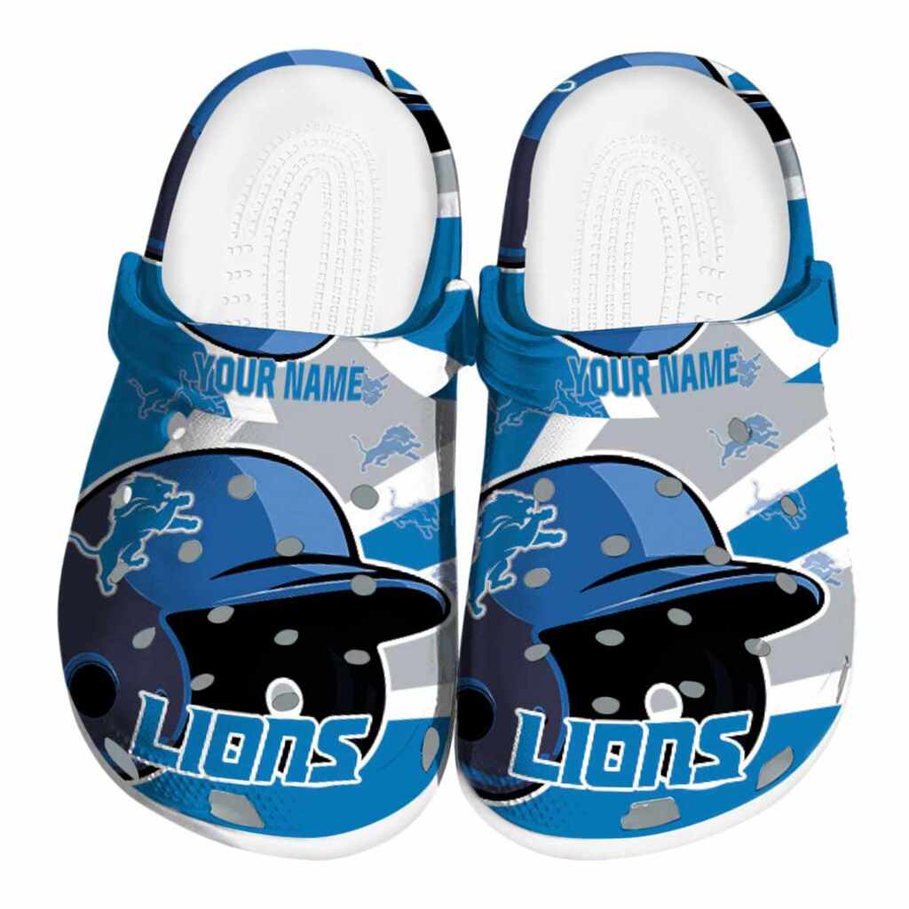 Customized Detroit Lions Baseball Helmet ClogTVC1801149