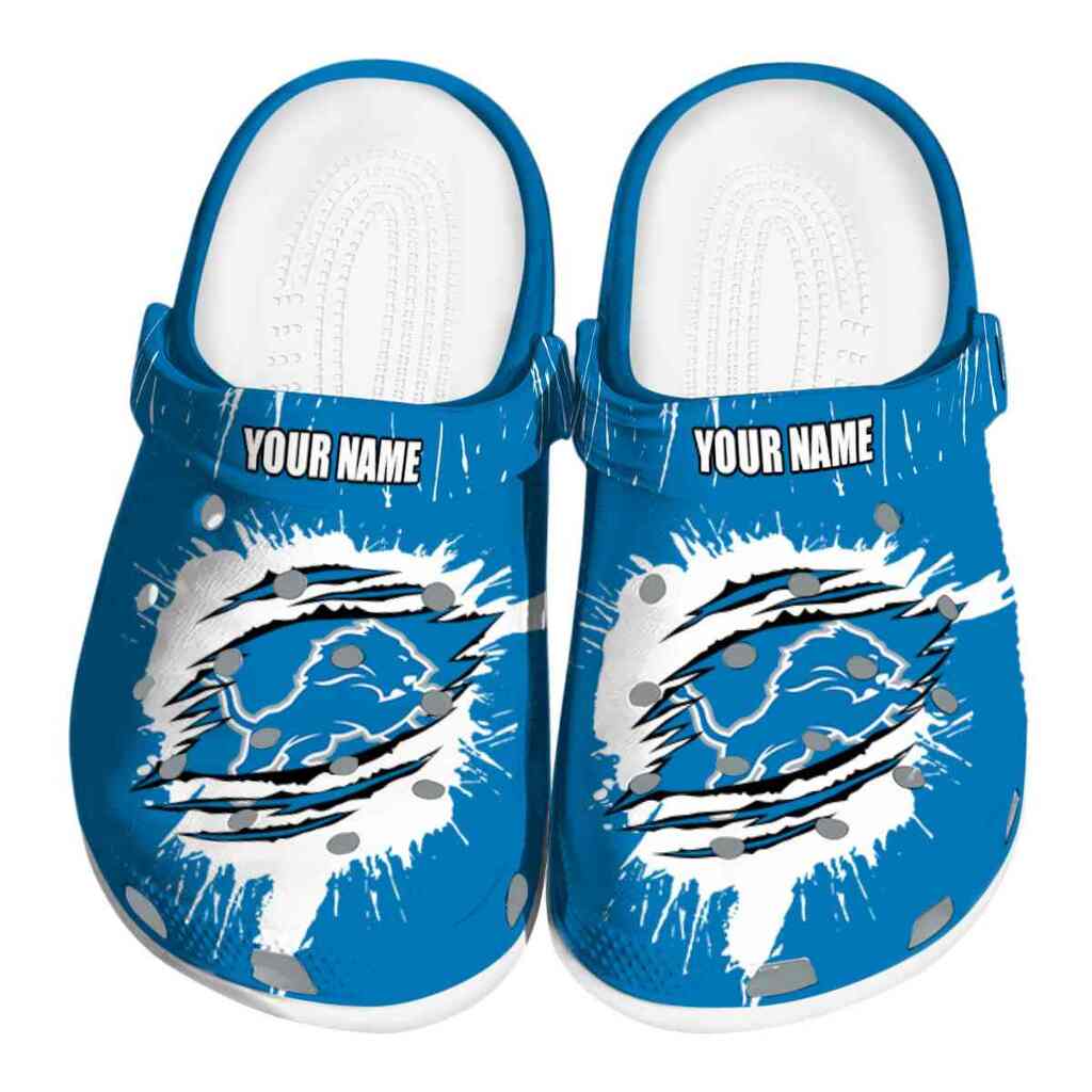Customized Detroit Lions Splash Motif Background ClogTVC1801143