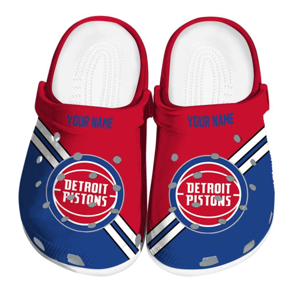 Customized Detroit Pistons Striped Accents ClogTVC1801693