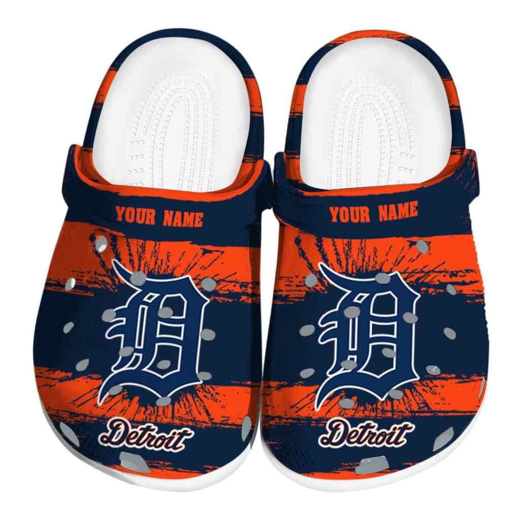 Customized Detroit Tigers Paint Splatter Graphics ClogTVC1801989