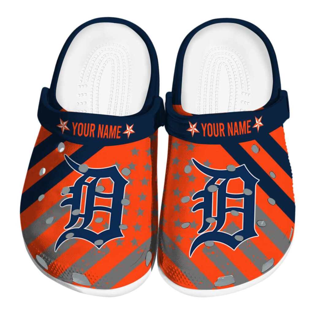 Customized Detroit Tigers Star-Spangled Graphic ClogTVC1801989