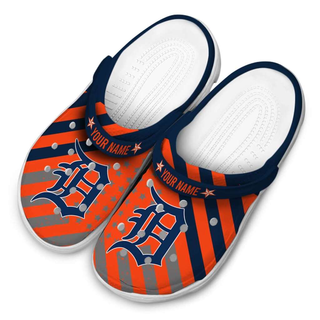 Customized Detroit Tigers Star-Spangled Graphic ClogTVC1801989 - Image 4