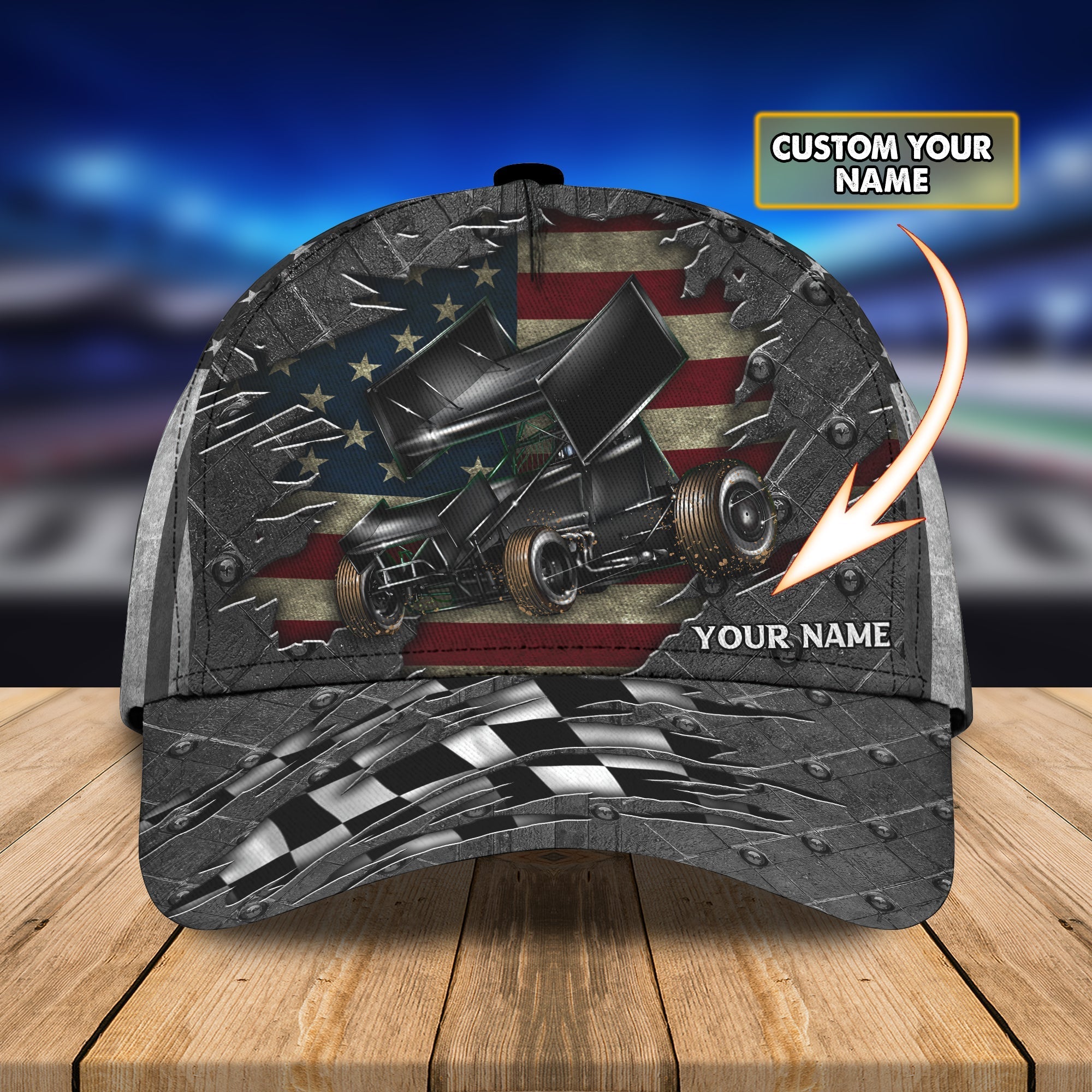 Customized Dirt Racing Crack 3D Cap Hat, Dirt Racing Baseball Cap, Classic Cap For Racer Trucker Hats Custom Hats Gifts For Men & Women