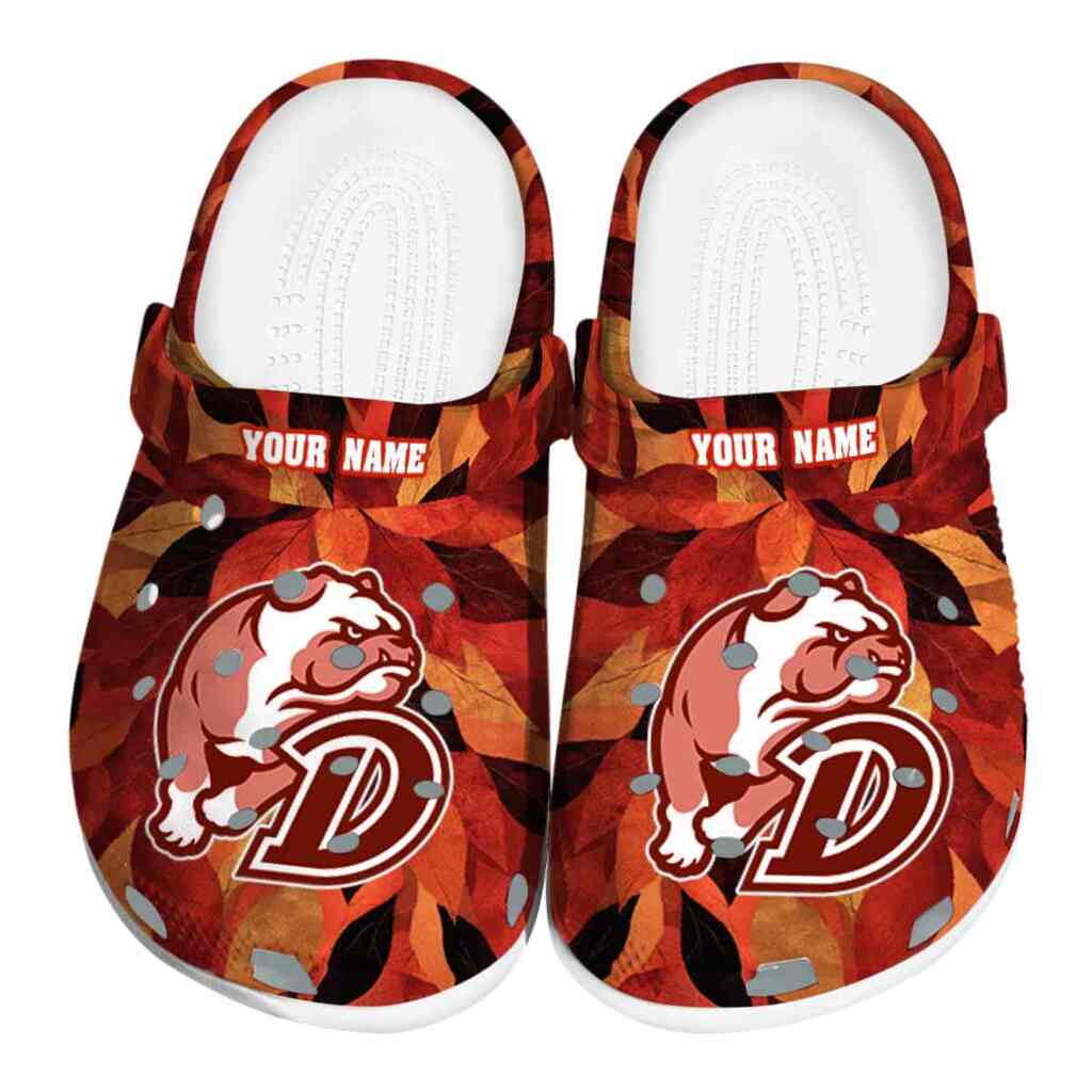 Customized Drake Bulldogs Autumn Leaves ClogTVC1801766