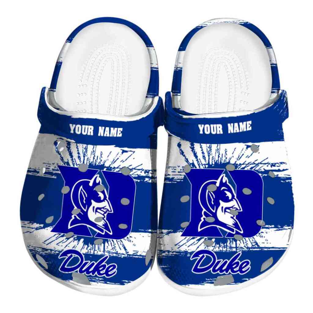 Customized Duke Blue Devils Paint Splatter Graphics ClogTVC1801987