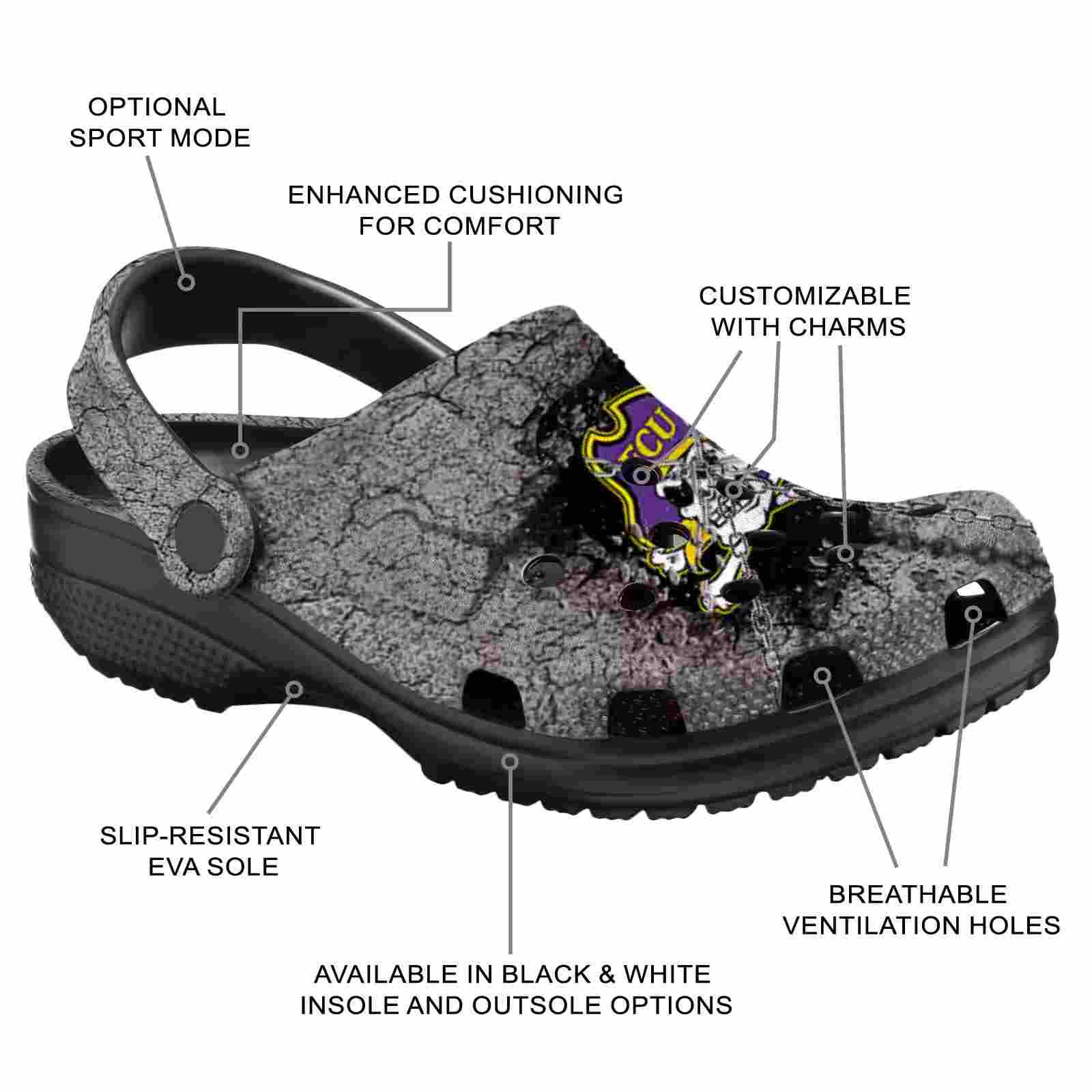 Customized East Carolina Pirates Cracked Ground Texture ClogTVC1801751 - Image 5