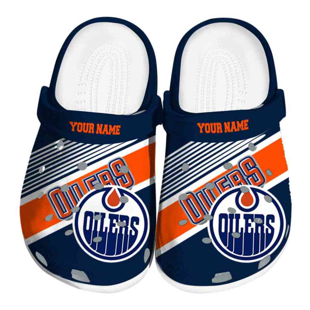 Customized Edmonton Oilers Vibrant Dual-Tone ClogTVC1801890