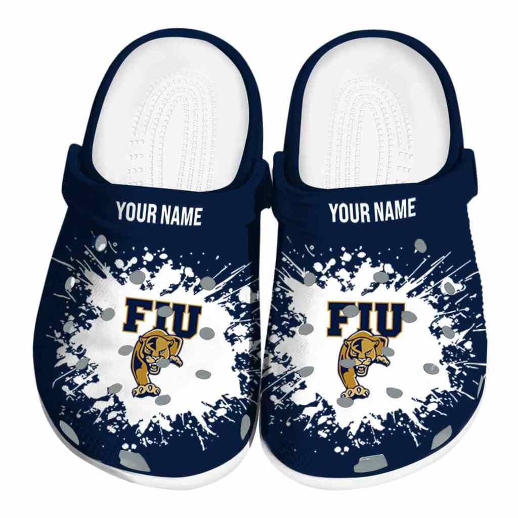 Customized FIU Panthers Splatter Background ClogTVC1801751