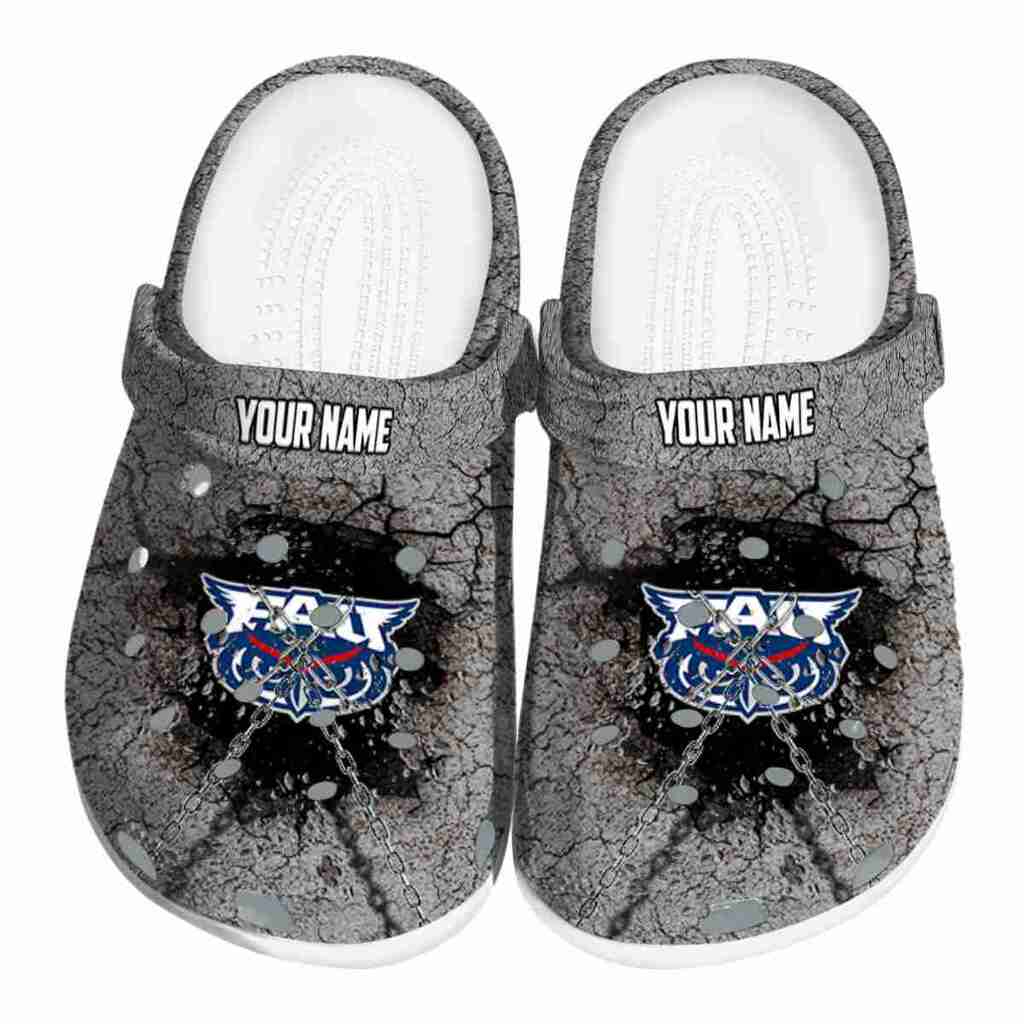Customized Florida Atlantic Owls Cracked Ground Texture ClogTVC1801752