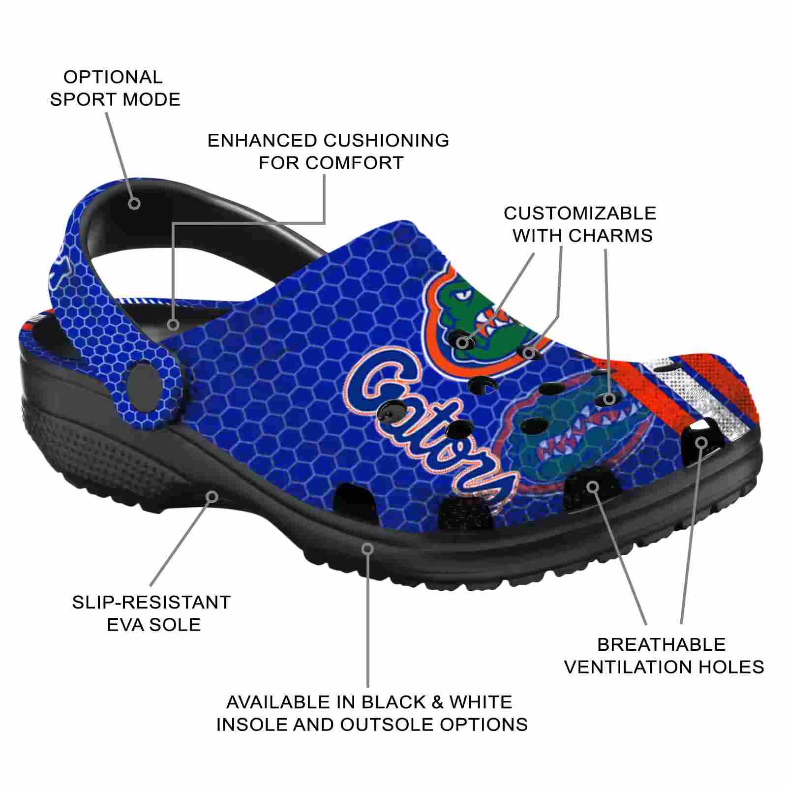 Customized Florida Gators Contrasting Stripes ClogTVC1801989 - Image 5