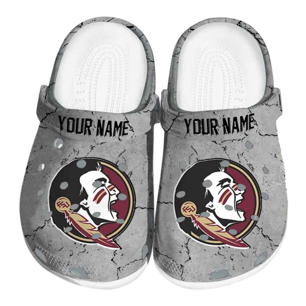 Customized Florida State Seminoles Cracked Texture ClogTVC1801990
