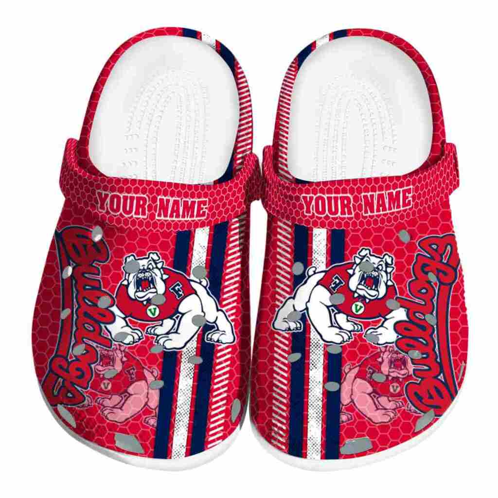 Customized Fresno State Bulldogs Contrasting Stripes ClogTVC1801723