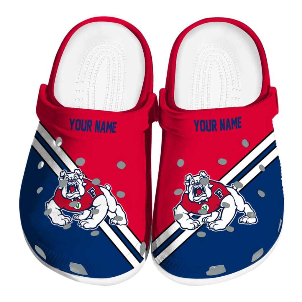 Customized Fresno State Bulldogs Striped Accents ClogTVC1801834