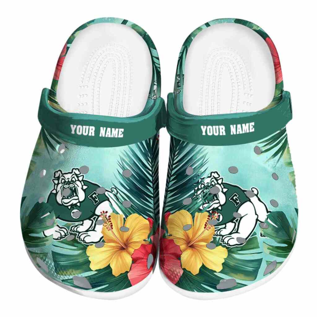 Customized Fresno State Bulldogs Tropical Vibes ClogTVC1801767