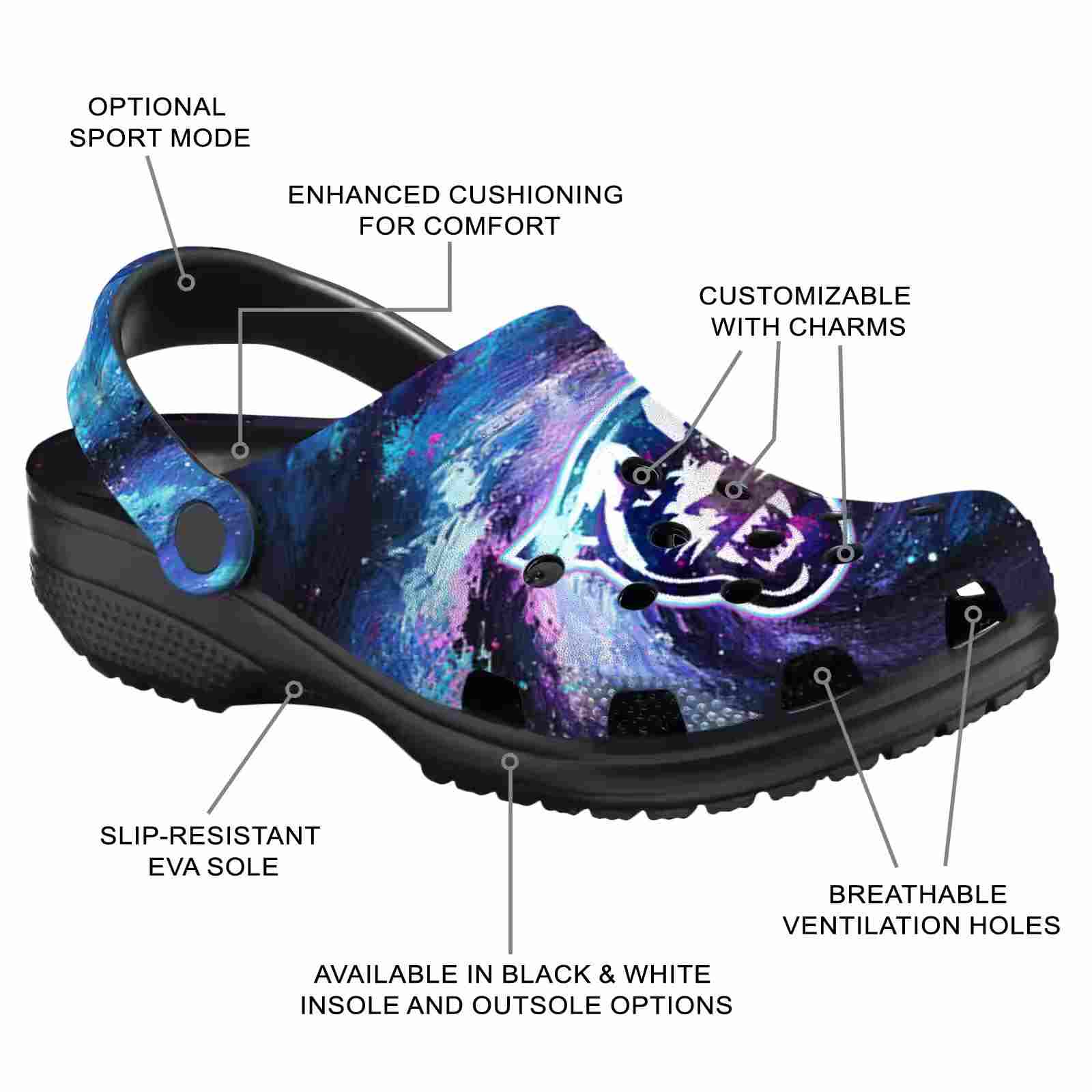 Customized Georgia State Panthers Galaxy Swirl ClogTVC1801695 - Image 5