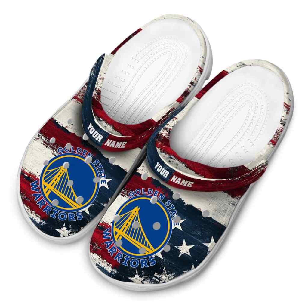 Customized Golden State Warriors Patriotic Stripes ClogTVC1801917 - Image 4
