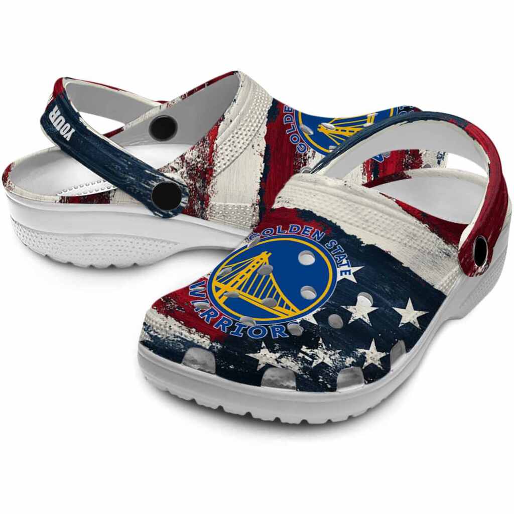 Customized Golden State Warriors Patriotic Stripes ClogTVC1801917 - Image 3