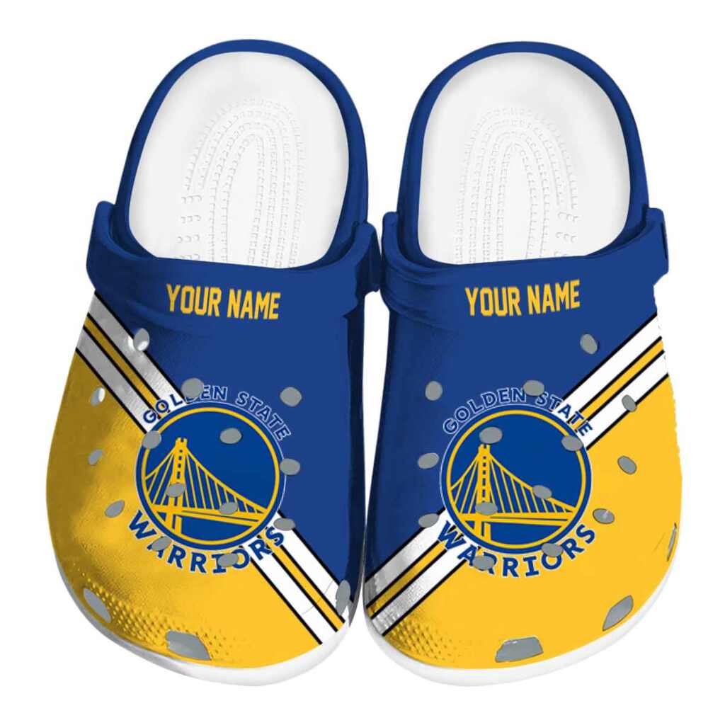 Customized Golden State Warriors Striped Accents ClogTVC1801921