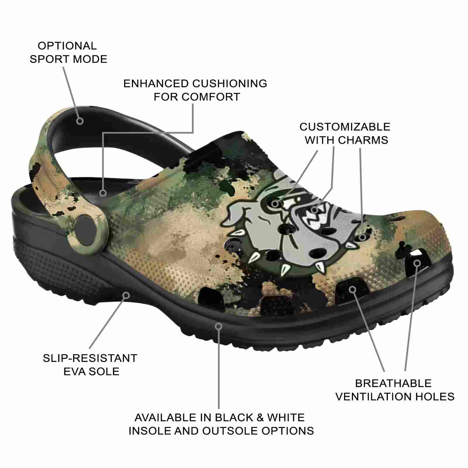 Customized Gonzaga Bulldogs Camouflage Craze ClogTVC1801696 - Image 5