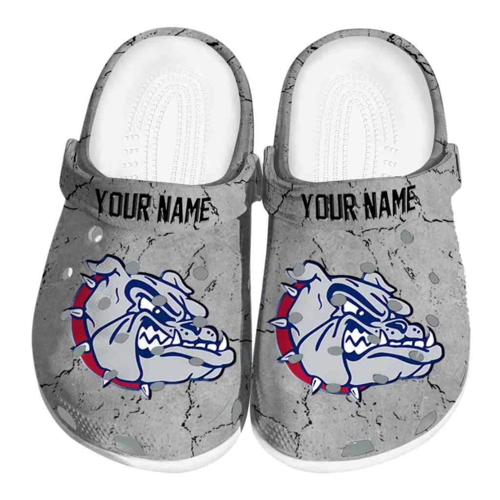 Customized Gonzaga Bulldogs Cracked Texture ClogTVC1801781