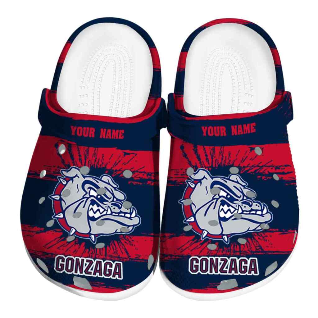 Customized Gonzaga Bulldogs Paint Splatter Graphics ClogTVC1801720