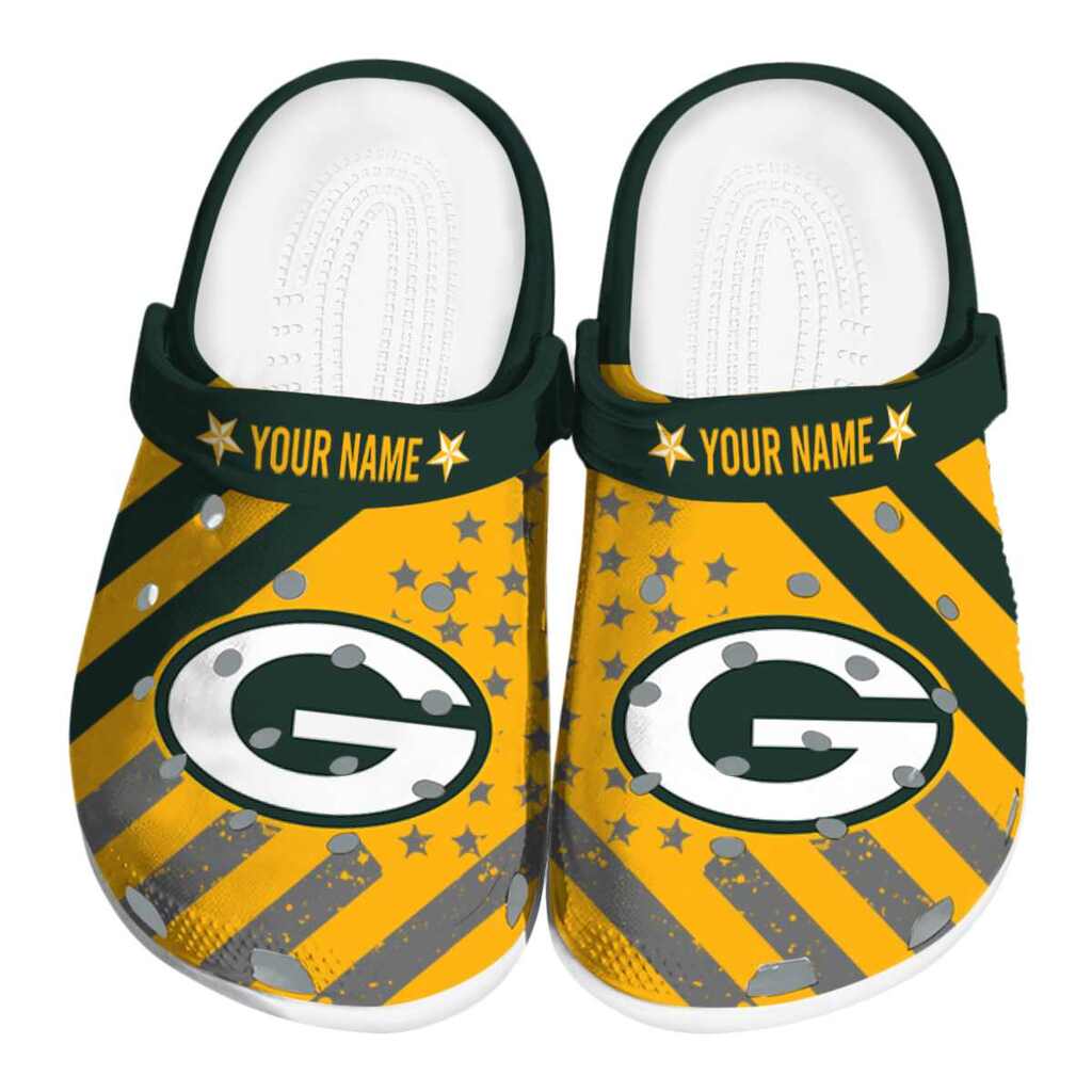 Customized Green Bay Packers Star-Spangled Graphic ClogTVC1801142