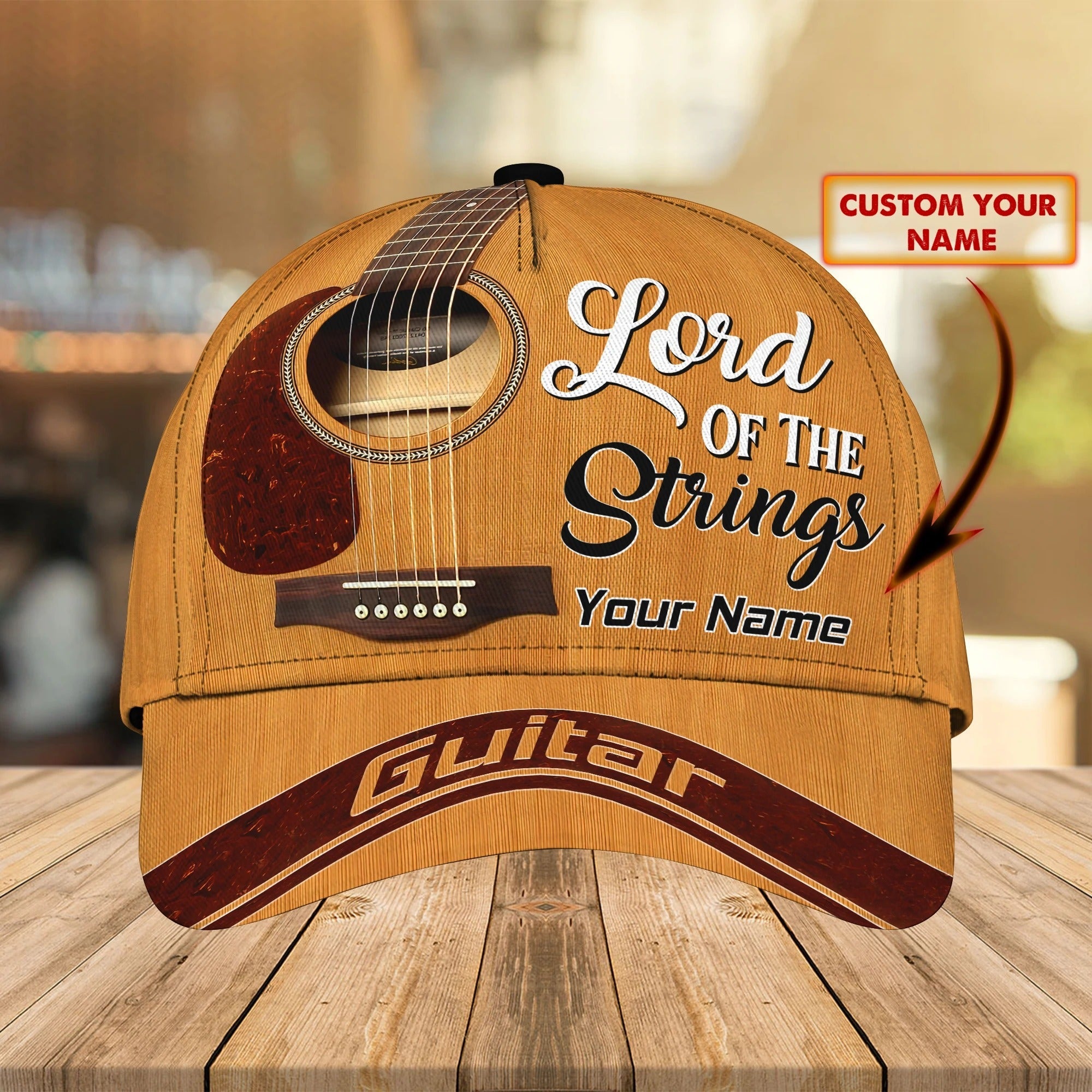 Customized Guitar Classic Baseball 3D Cap For Guitarist, Lord Of The String All Over Print Guitar Cap Hat Trucker Hats Custom Hats Gifts For Men & Women